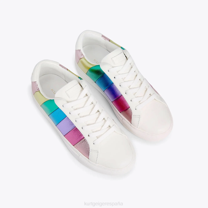 Kurt Geiger mujer raya del carril de Londres 2LPR169 | calzados combinación de metales